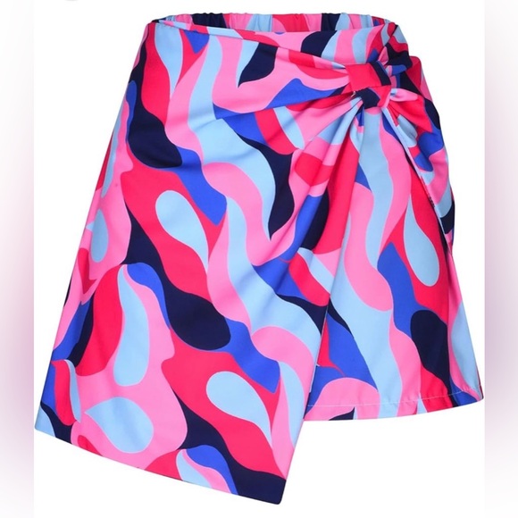 🌸. Colorful Abstract Skort - Picture 3 of 6